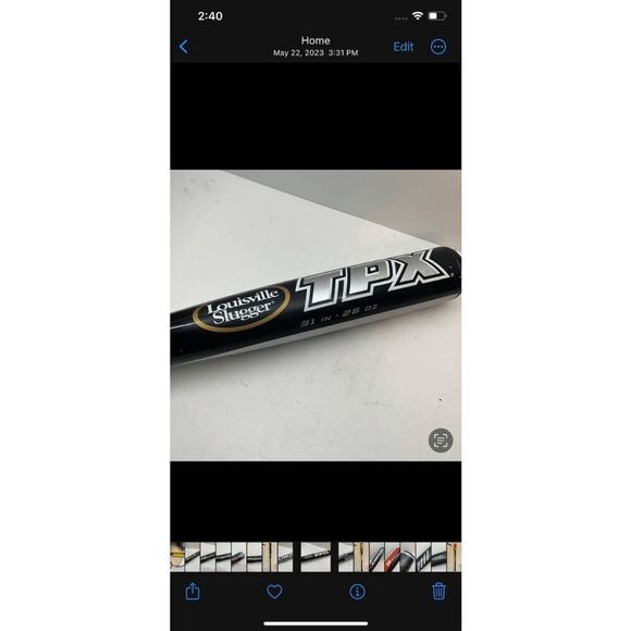 Louisville Slugger TPX SL1265 Omaha Senior Baseball Bat 31 in 26 oz -5 - Picture 1 of 4
